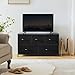 OLIXIS Dresser for Bedroom with 5 Drawers, Wide Chest of Drawers, Fabric Bedroom Dresser with Drawer Organizer, Storage Organizer Unit with Fabric Bins for Closet, Living Room, Hallway, Classic Black
