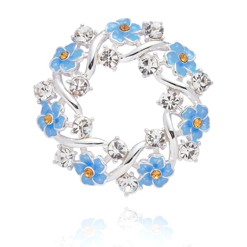 Broche Forget Me Not Equilibrium en argent idéale pour sublimer un manteau d'hiver