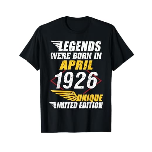 Cumpleaños Abril 1926 Edición Limitada Regalo April Camiseta