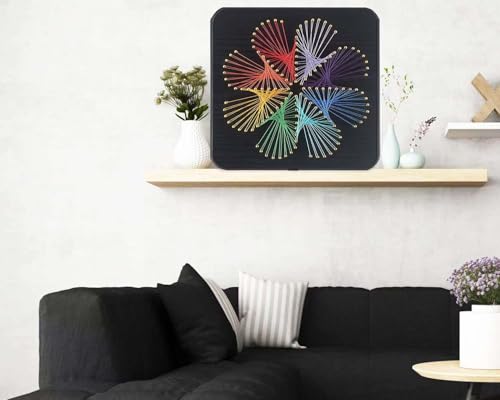 Image of THOUDONER DIY 3D String Art Crafts Kit for Adults Beginner Unique Gift, Windmill(7.87inch*7.87inch).