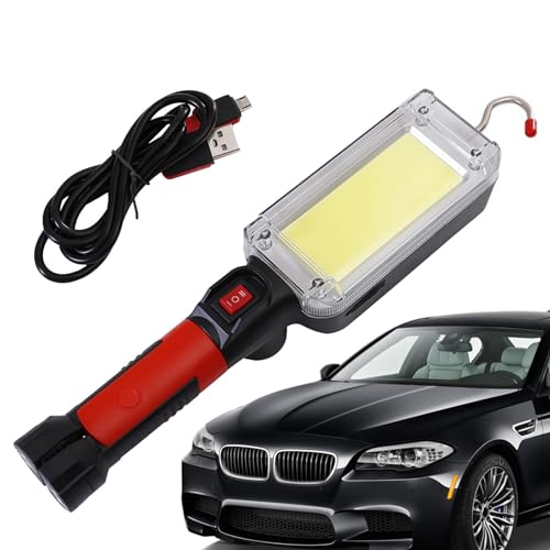 Lámpara de trabajo LED magnética genérica | Lámpara de trabajo LED magnética recargable por USB - Lámpara COB colgante, lámpara portátil para picnic, camping, escalada