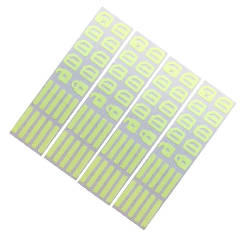 MonoSora Juego de 4 calcomanías brillantes para botones de coche, calcomanías fluorescentes para decoración de interiores, accesorios resistentes a las grietas y a la peladura