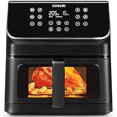 Cosori Freidora de Aire Práctica 6,2L con Ventana Air Fryer 1700W, Tecnología Rapid Air, 55% Menos Energía, 13 Automáticos Modos,Uso Fácil, LED Panel Táctil, Acero Inox Interior, Hasta 205ºC y 60 Min