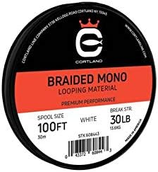 Cortland Braided Mono Looping Material, 100 Feet, Clear, 20 lb