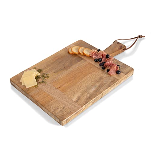 Tabla para picar rectangular Ravi de madera de mango marca Picnic Time miniatura 1