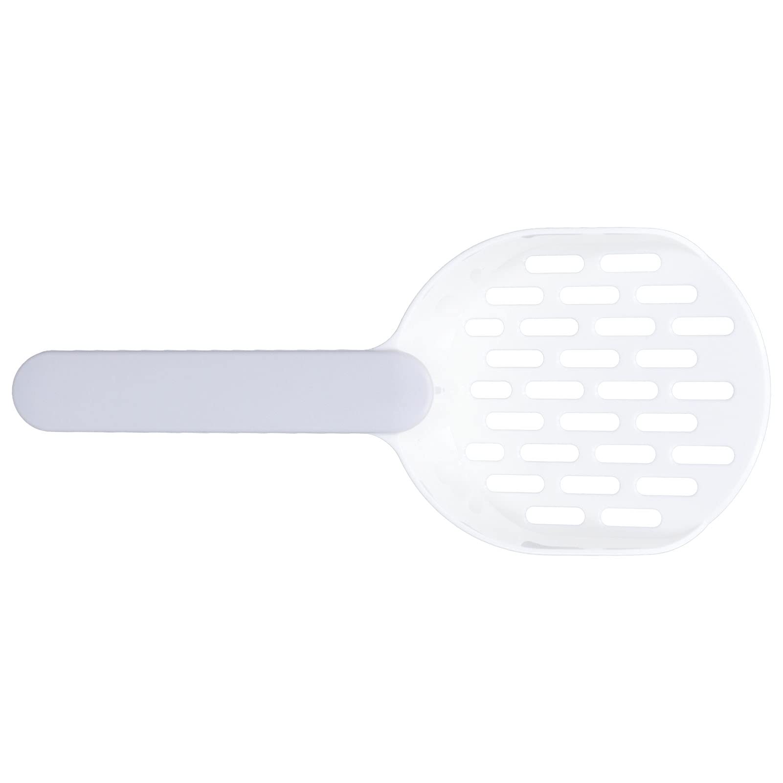 Pooper Scooper, Cat Litter Scoop Kitten Pooper Lifter Plastic Thickened Kitty Litter Sift Shovel Kitty Scoop for Small Pet Boxes Cleaning, 10.2x4.3x2.0in (Cat litter shovel white gray)