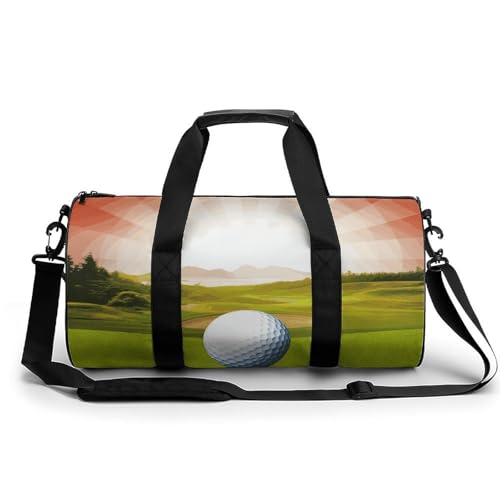 Golf Sport Gym Bag for Men Women, Sturdy Oxford Cloth Travel Bags with Removable Shoulder Strap, Waterproof Duffel Bag for Fitness, Travel, Yoga