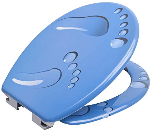 Preisvergleich Produktbild Dekorativer WC-Sitz mit Soft Close Automatik (WASSER BLAU)