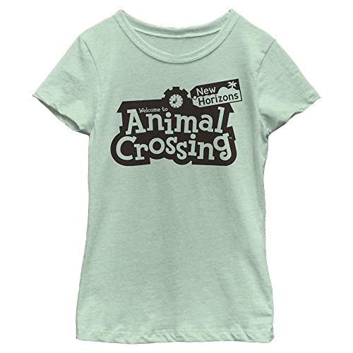 Animal Crossing Kids' Bw New Horizons Logo T-Shirt