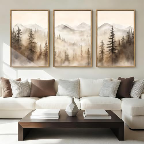 IARTTOP 3-Piece Mountain Canvas Wall Art Set