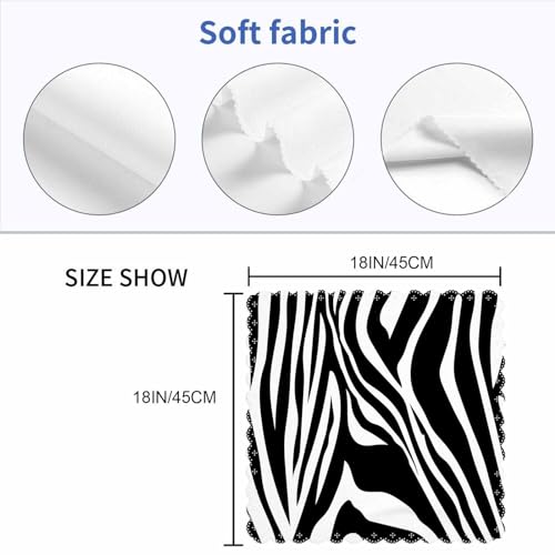 Yibeas CYI-TNC4A3014 Zebra Stripes Black Table Napkins Cloth Set Of 4 Soft Animal Skin Texture Art Pattern Washable And Reusable Dinner Napkins thumb #1