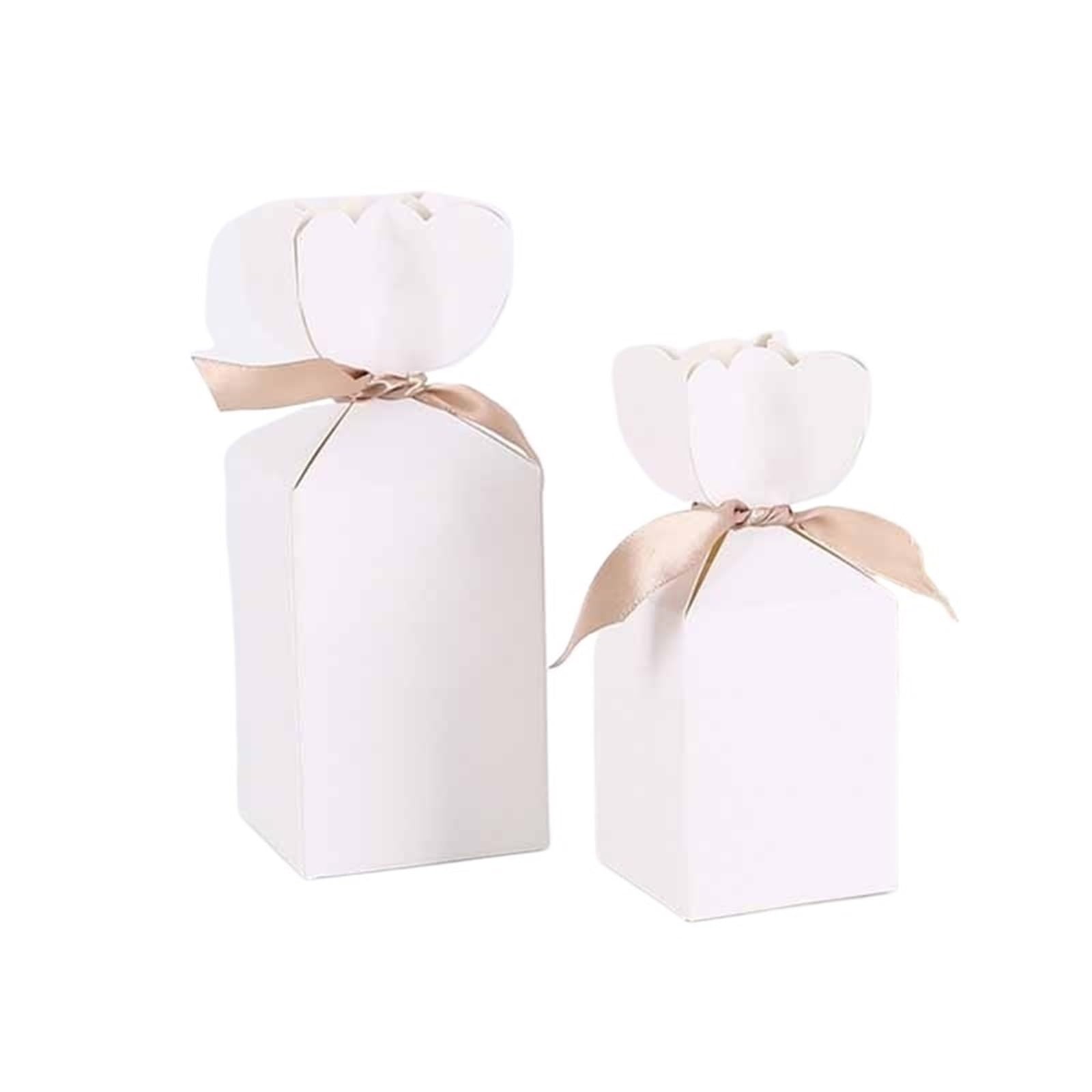Cajas de Regalo Cajas de Recuerdos Boda, Caja Dulces cartón, Paquete Papel Kraft, florero, Recuerdo cumpleaños y Navidad, 25/50 Uds