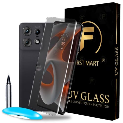 Image of FIRST MART Matte UV Tempered Glass for Motorola Edge 50 Ultra, Motorola Edge 50 Pro & Edge 50 | Anti-Glare Curved Screen Protector, 9H Scratch Resistant, Fingerprint Compatible, Case-Friendly | Pack of 1