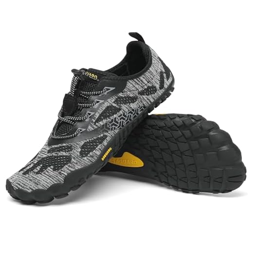 SAGUARO Zapatillas Minimalistas Hombre Zapatillas de Barefoot Mujer Zapatillas de Trail Running Antideslizante Escarpines de Agua Stil: B Negro Gr.44