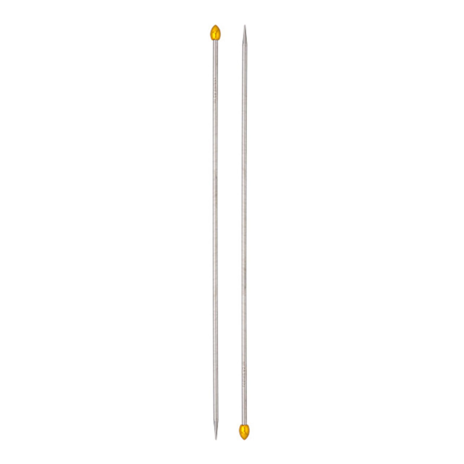 Tsophreniq 5Pcs Stainless Steel Double Pointed Knitting Needle with 2 Straight Single Pointed Knitting Needle for Beginner Crafting Weaving