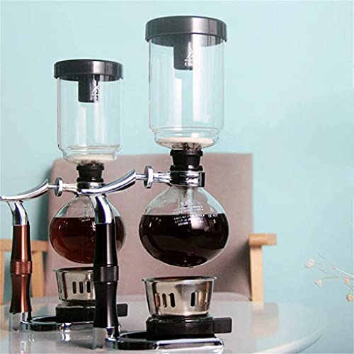 NC XIKUO Kaffee-Siphon-Maschine, Siphon-Kaffeemaschine Vakuum-Glas-Siphon-Topf-Perkolatoren mit Griff 1-3 Tassen Siphon… – Bild 4