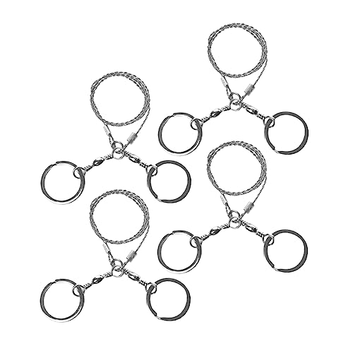 ibasenice 4Pcs Portable Stainless Saws for Outdoor Survival Gear Compact Pocket Chainsaw for Camping Cutting Trees and More Essential Camping Supplies