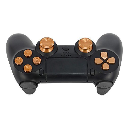 Jadebones Metal Replacement Repair Kits, Thumbsticks Thumb Grip Bullet And D-Pad Buttons Compatible With Ps4/Ps4 Slim/Ps4 Pro Controller (Gold) #TOP3