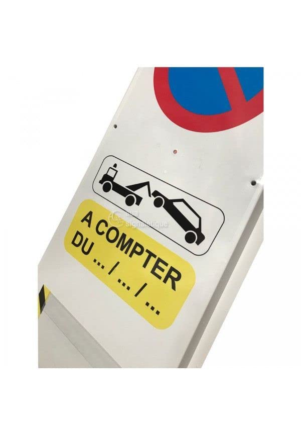 AUA SIGNALETIQUE Kit Panneau Stationnement Interdit B6M3 Socle en Tissu