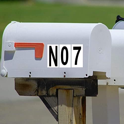 LUTER 210Pcs 6 Sheets Mailbox Numbers and Letters Stickers Waterproof Self Adhesive Vinyl Numbers Stickers Decals for Mailbox Signs, Residence, Window, Door, Indoor or Outdoor (2 Inch, Black on White)