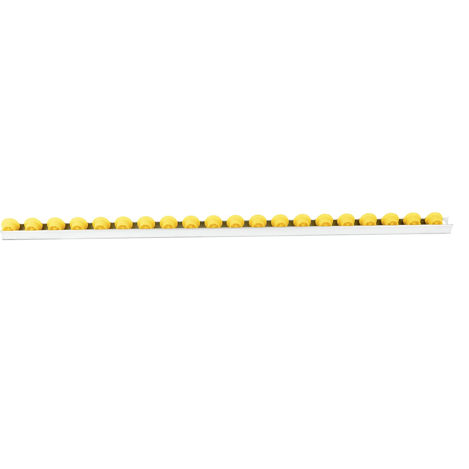 FRANKEL kaiserkraft | Rail à galets à joues | à intervalles de 50 mm | Ø 28 mm | plastique | longueur 1 m