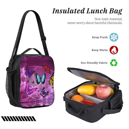 Sac à dos EdWal papillons résistant pour ranger repas et stylos - 6