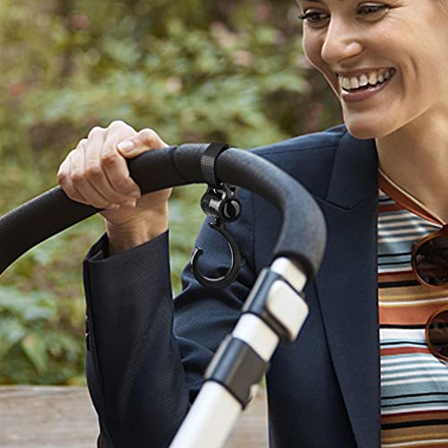 Ganchos para bebê - 360 Graus Rotação Ajustável Carrinho Clips convenientes para Bolsa Fraldas,Ganch