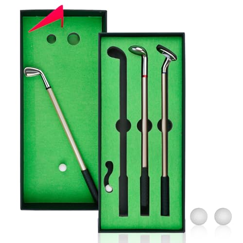 Bingqiling Golf Ballpoint Pen with Putter Design, Mini Golf Club Desk Decor & Office Gift for Men, Funny for Dad, Brother, Friends, Colleagues | Stocking Filler & Novelty Present