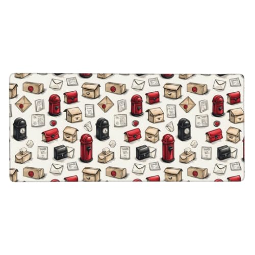Tapis de bureau imprimé boîte aux lettres pour décorer un espace PC portable