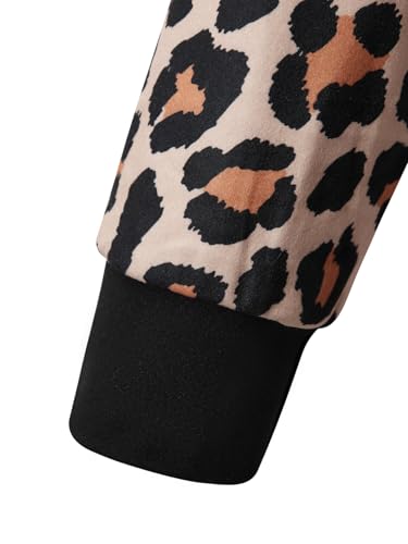 Image of Womens Leopard Print Cardigan Lightweight Long Sleeve Open Front Fall Cardigans S-XXL