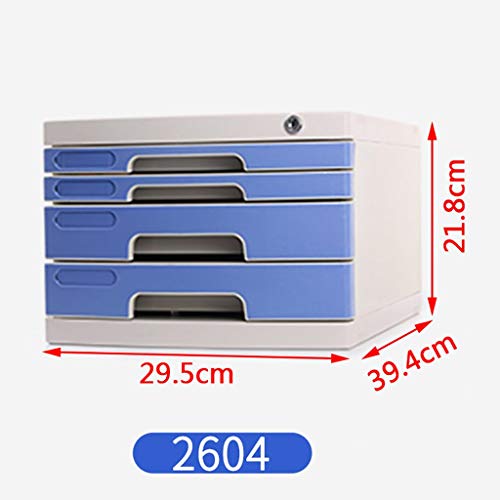 Desktop File Cabinet With Lock Drawer Type Suitable For Desktop File Sorting Plastic Multi-Layer A4 Locker Filing Cabinet 295×394×218Mm (Size : 2604) #TOP1