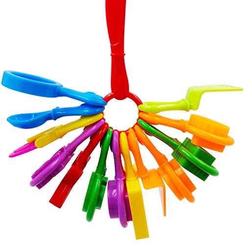 Frimoony Dough Tools Set For Kids, Various Plastic Molds, Assorted Colors, 45 Pieces #TOP4