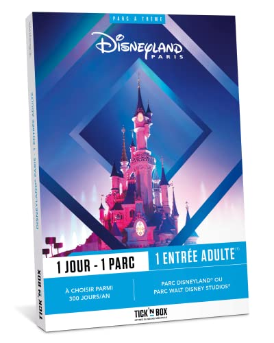 Tick’nBox - Coffret Cadeau Parc Disneyland Paris - 1 journée sur l’Un des 2 Parcs Disneyland ou Walt Disney Studios pour 1 Adulte - idée Cadeau Originale Cover
