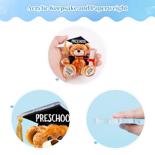 WaaHome Preschool Graduation Gifts for Kids Girls Boys 2026 Best Preschool Graduation Gifts for Daughter Son Adorable Acrylic Brown Preschool Graduation Keepsake Paperweight Decorations — view 3