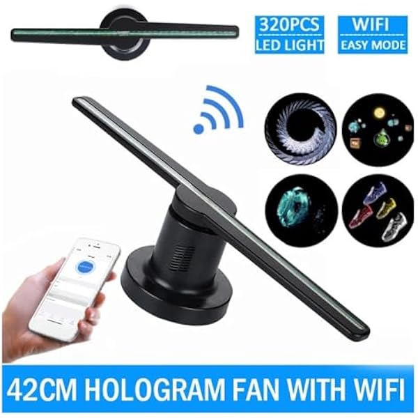 3D голографический проектор High Tech Wifi Fan Player Store Signs 224 LEDs with 16G Eye-catching visual effects