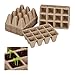 Produktbild Relaxdays Anzuchttöpfe im Set, biologisch abbaubar, für Pflanzen, eckig, 204 Stück Pflanztöpfe, Zellulose, H: 5cm, beige