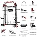 Snode ALL10 Smith Machine for Home Gym, Power Rack with Cable Crossover, Squat Rack with Leg Press and Advanced LAT Pull-Down Attachment, 2000LB Weight Capacity
