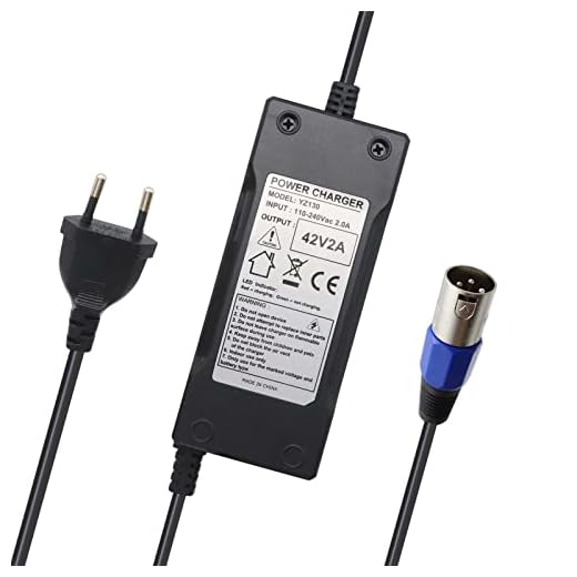xiixtoo Netzteil Ladegerät Ladekabel 42V 2A ersetzt 1202L3 3pin XLR für 36V Elektro Fahrrad Roller