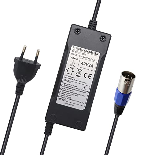 Chargeur 42V 2A vélo électrique 36V bloc alimentation XLR 1202L3 adaptateur batterie