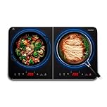 MEDION Plaque induction à 2 foyers 3500 Watt, plaque 2 feux avec 10 niveaux de température, plaque de cuisson double avec écran LED, MD18493, noir