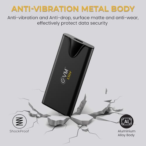 EVM Elite EnSave Pro External SSD 512GB with 2000 Mb/s Read & 1800 Write - Smallest Portable SSD - USB 3.2 Gen 2x2 USB-C - 10 Years Warranty (EPSSDPro/512G) 6 41Bf59tJ84L