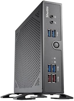 Shuttle XPC Slim Fanless DS50U Mini Barebone PC Intel U300 Raptor-Lake Processor Supports DDR5 SO-DIMM Max. 64GB Triple Display Support 12V or 19V DC No Ram No HDD/SSD No OS Installed