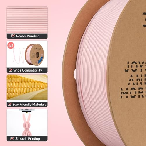Image of 3DHoJor Matte PLA Filament 1.75mm, Upgrade 1kg Cardboard Spool PLA Filament 1.75 PLA 3D Printing Filament, Print with Most 3D Printers Using 3D Filament-Peach Pink