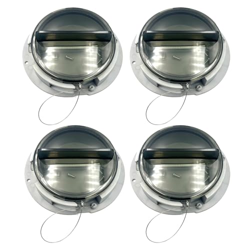 Cabtherlyn Truck and Trailer Twist Lock Document Holder with Wire Attached Cover, ABS Plastic Document Holder Kit (Opaque Gray) (4 PACK)