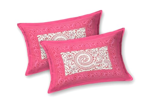 Image of Queenie Pure 100% Cotton Double Bed Sheet with 2 Pillow Covers (Bedsheet for Double Bed Cotton,