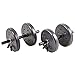 US Weight 105 Pound Barbell Weight Set for Home Gym| Adjustable Weight Set with Two Dumbbell Bars and Full 6 Ft Bar, Black