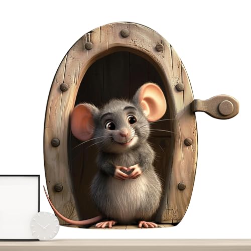 Hole Wall Stickers | Pegatinas de dibujos animados en 3D, pegatinas adhesivas para peel animal y decoración de bordado, pegatinas divertidas para habitación de niños, enfermería, dormitorio, sala de