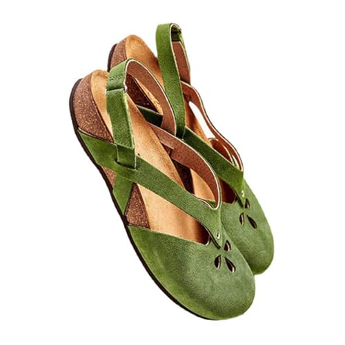 NUSGEAR Sandalias Planas Mujer Chanclas ligeras Verano Moda Sandalias de Vestir Playa Zapatos Sandalias Punta Cerradas Bohemia Roma casual Fiesta Cómodo 2024