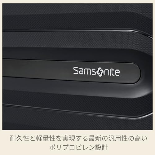 Image of Samsonite Octolite Expandable Neo 55 Cms Small Cabin Polycarbonate Hard Sided 8 Wheel Spinner Luggage /Suitcase /Trolley Bag (Black) (Double Wheel)