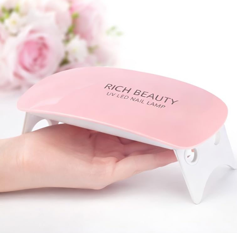 Mini UV LED Nail Lamp 6W | Portable USB Nail Dryer for Gel Polish | Quick Curing Lightweight Manicure & Pedicure Tool for Home & Travel 2